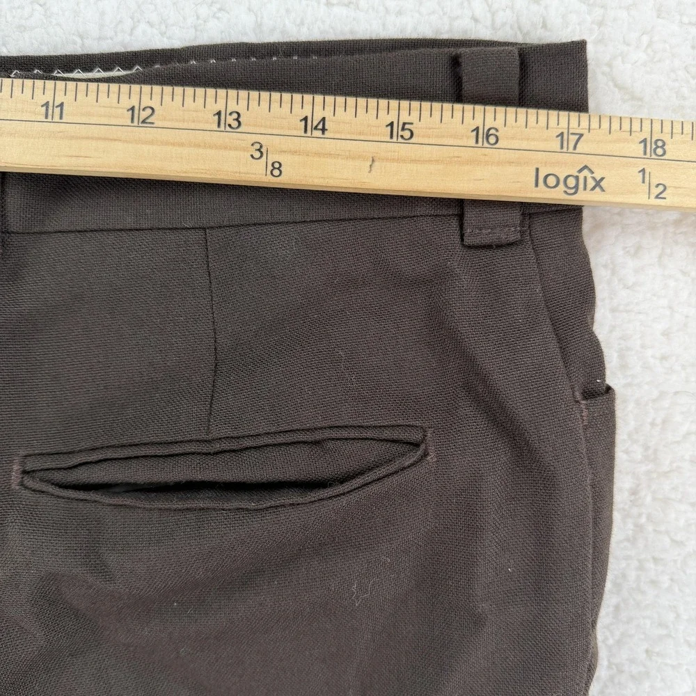 Vintage Levis Panatela Pants Mens 34x30 Brown Dress Slacks Polyester 70s (34x27)